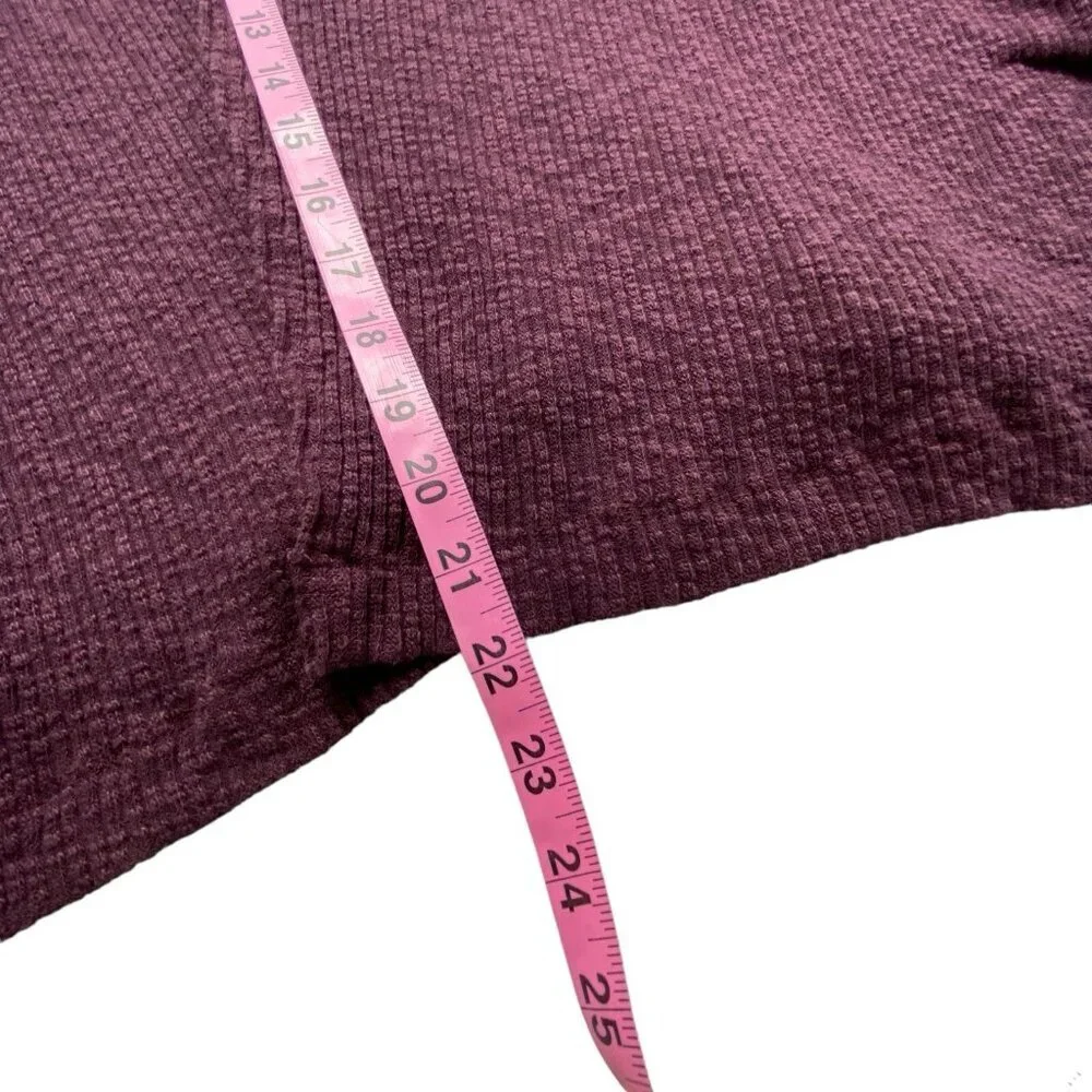 FREE PEOPLE BEACH Women World Traveler Sweater Open Back Sz L Purple Casual 62-3